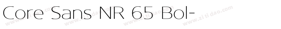 Core Sans NR 65 Bol字体转换